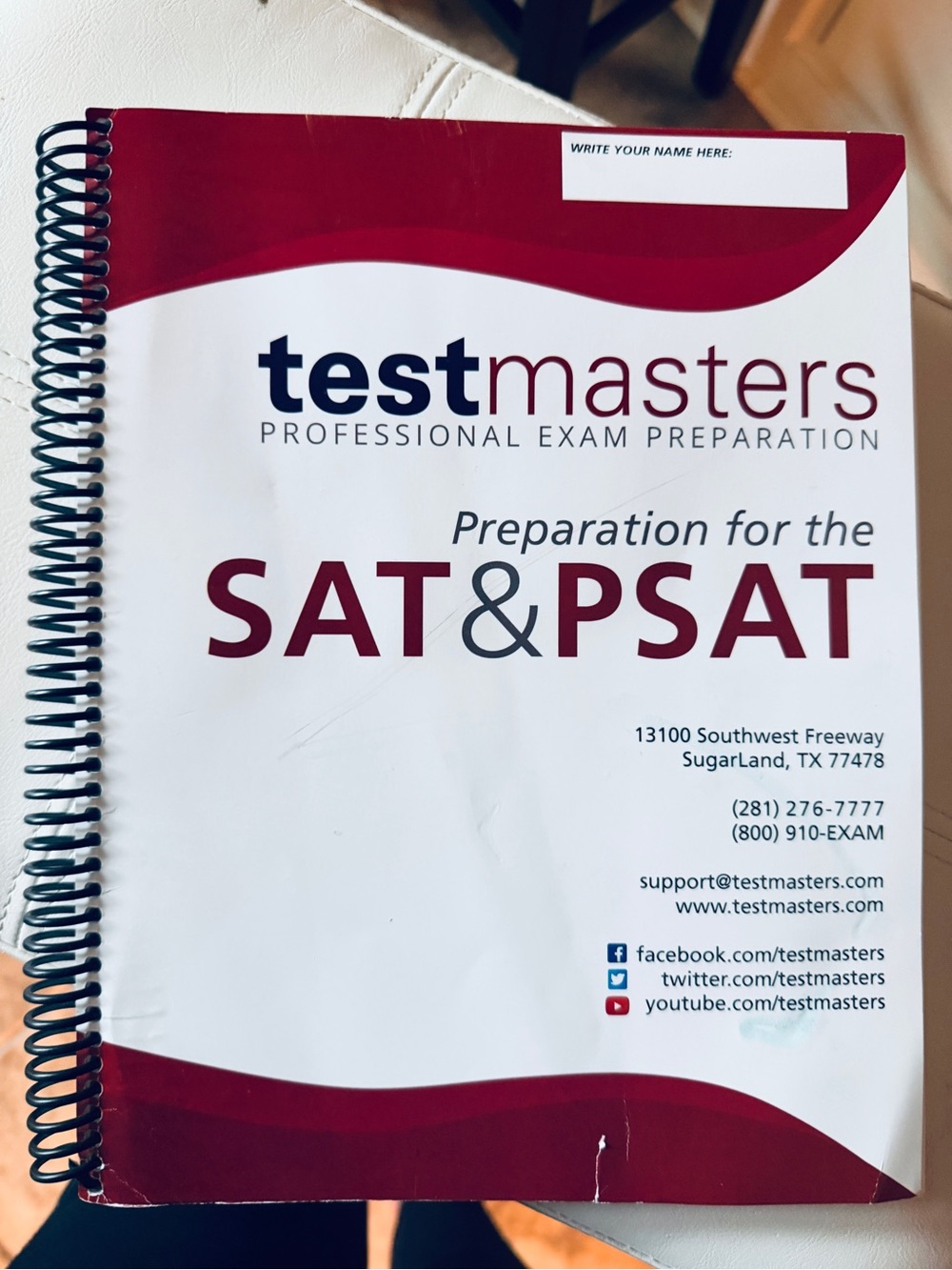 Masters TestMasters SAT & PSAT Prep Workbook new